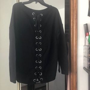 EXPRESS - oversized sweater with lace, size M